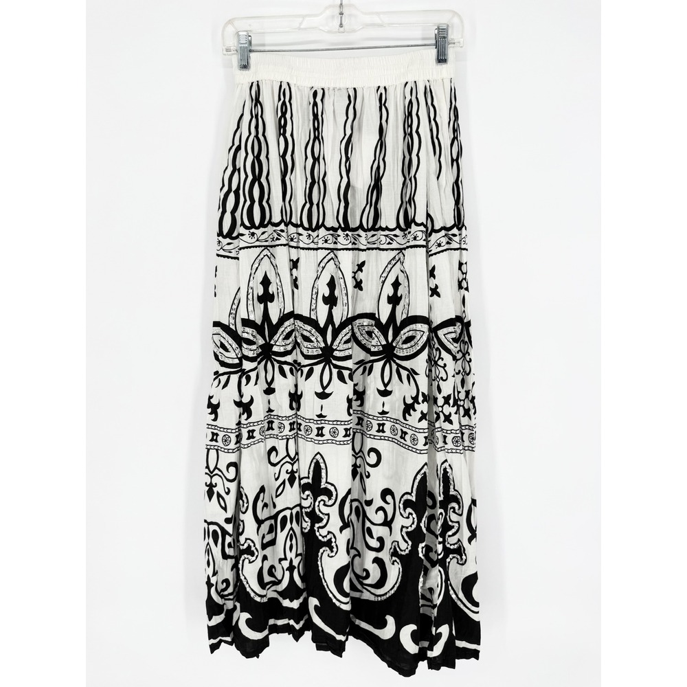 NWT Deadstock Vintage Southwest Canyon 100% Cotton Sequined Boho Broom Skirt L - Picture 8 of 10